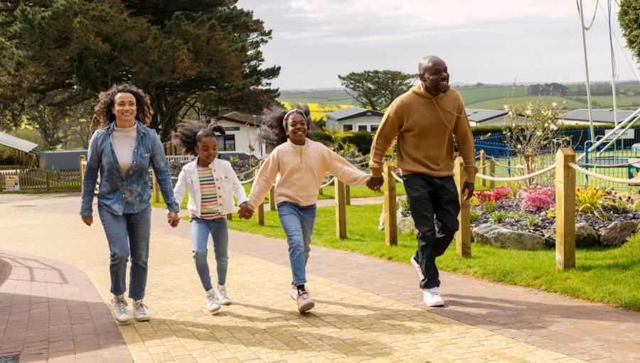 walking around Newquay Holiday Park