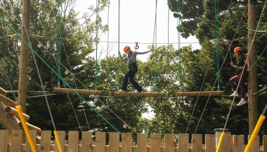 Newquay Holiday Park high ropes course