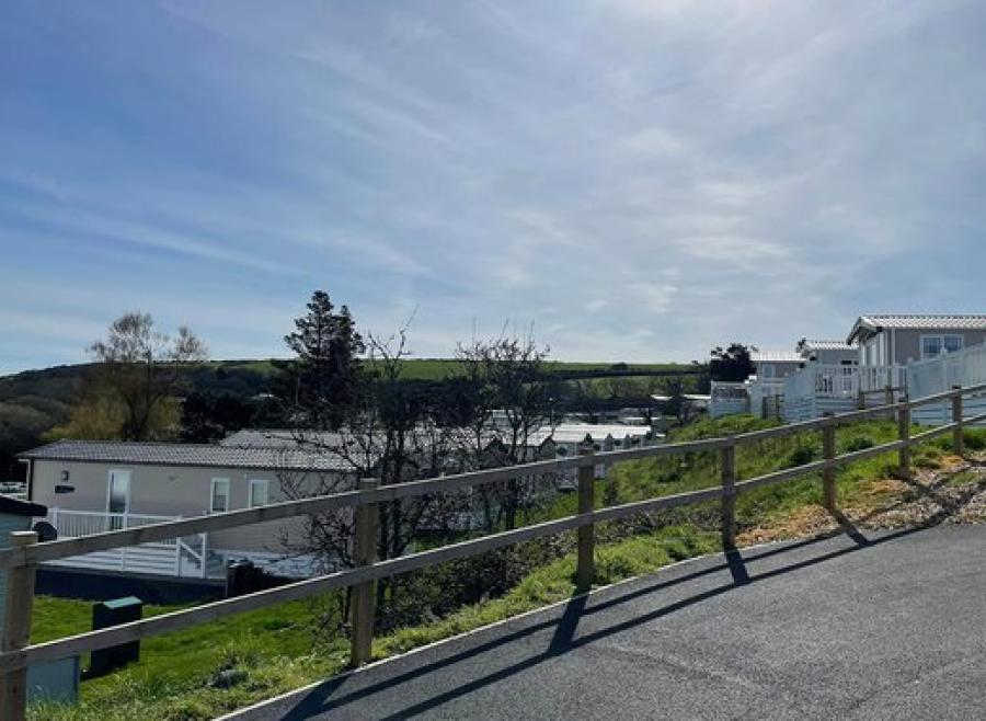 Newquay Bay Resort looking out over the static caravans