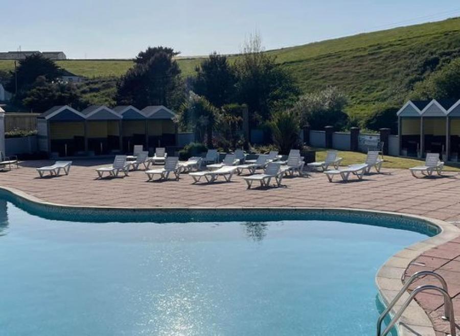 outdoor swimming pool at Newquay Bay Resort
