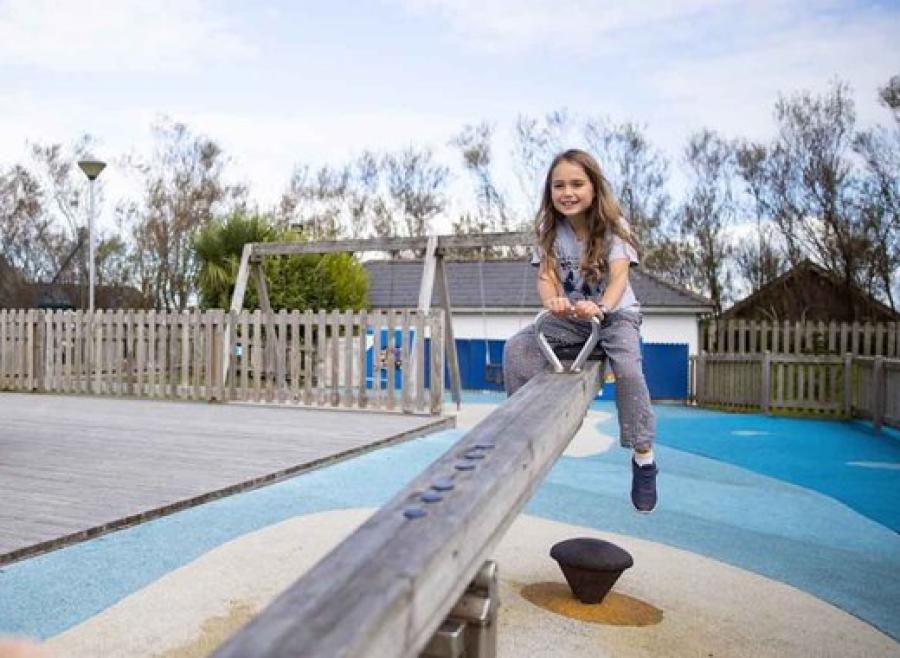 swings in the playground at Retallack Resort
