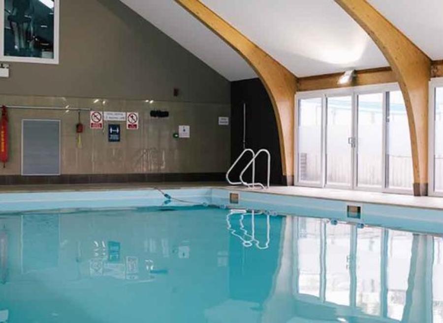 indoor swimming pool at Retallack Resort