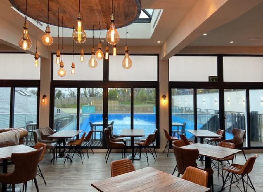 looking out from the restuarant at Retallack Resort