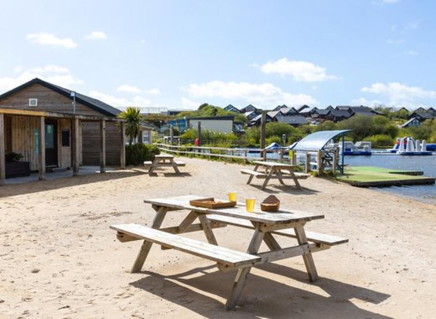 st on the sand by the lake at Retallack Resort