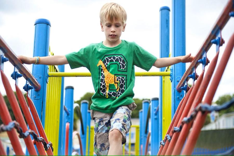 on the adventure playground at South Bay Holiday Park