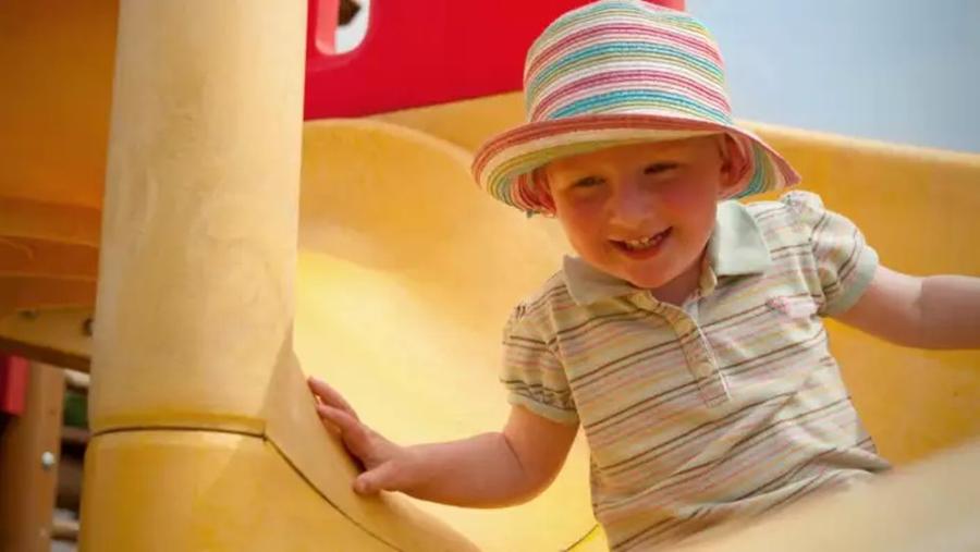 fun on the slides at Swanage Coastal Park