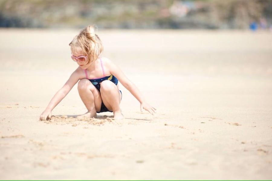 fun in the sand at Towans beach
