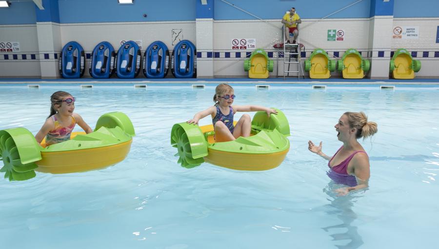 indoor swimming pool at Torquay Holiday Park
