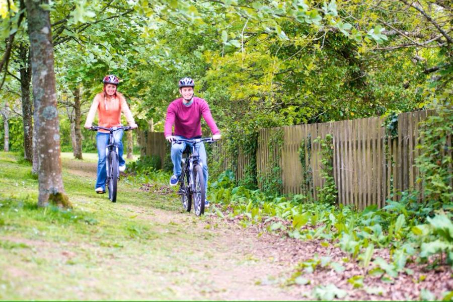 cycling around Trelawne Manor Holiday Park