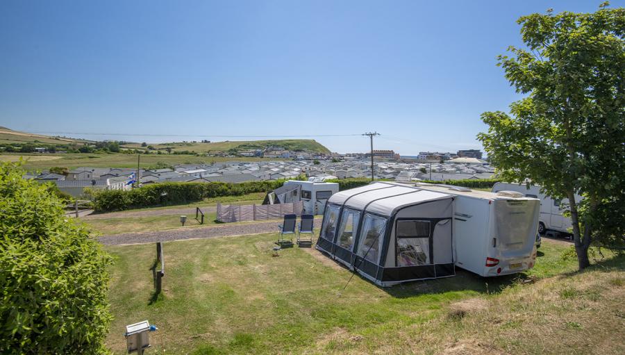 toruing caravans and camping park in Dorset at West Bay Holiday Park
