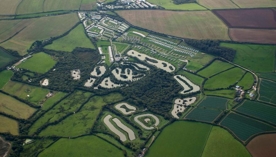 overview from the air of White Acres Holiday Park