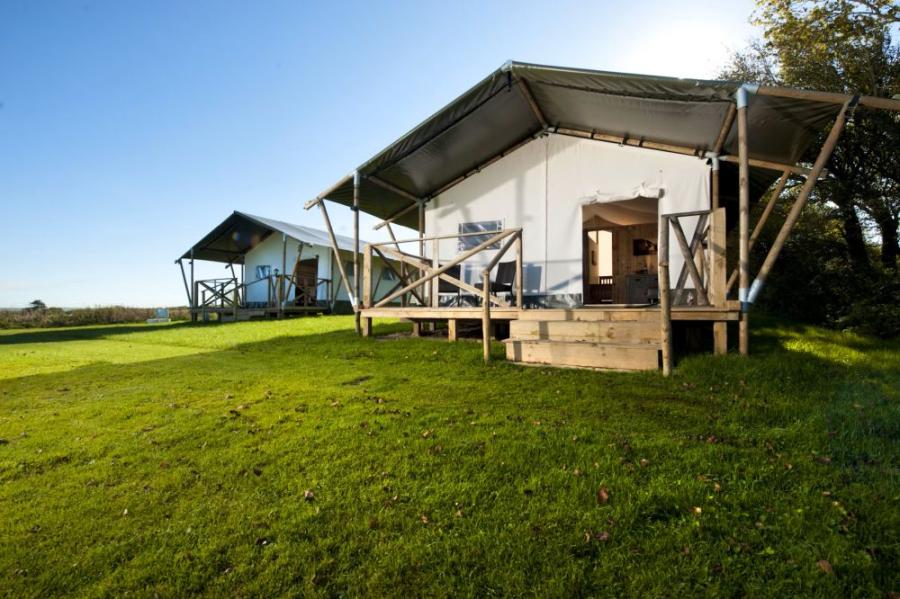 glamping in Cornwall at Widemouth Bay Caravan Park