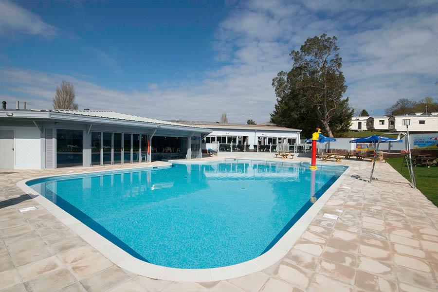 putdoor pool on the holiday park