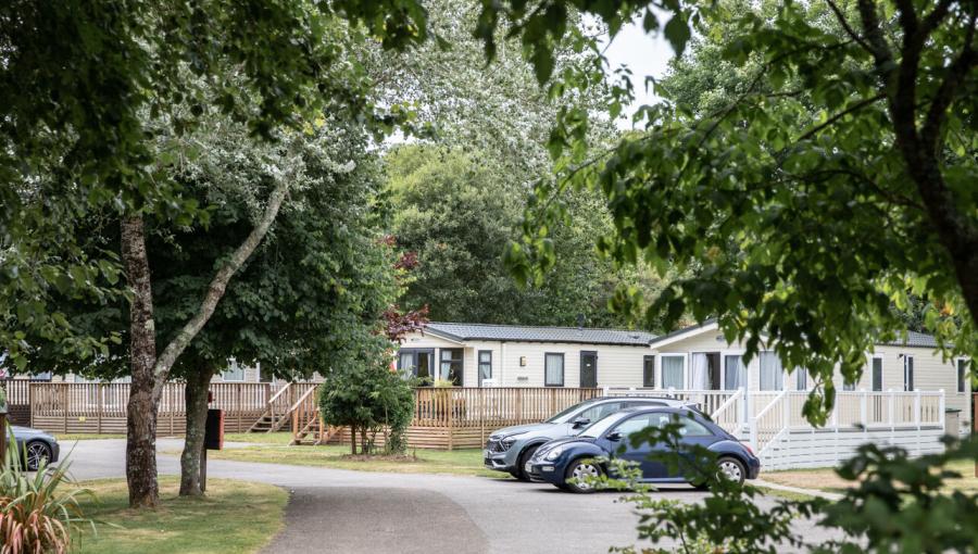 lodges and caravans at River Valley Country Park