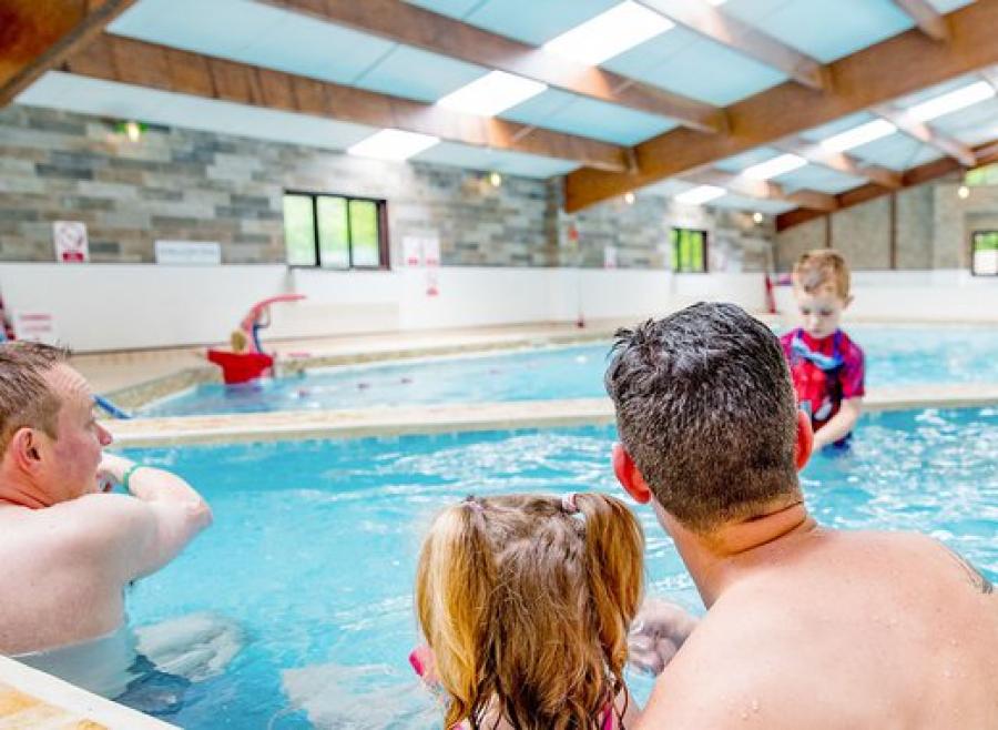indoor swimming pool at Sandy Balls Holiday Village