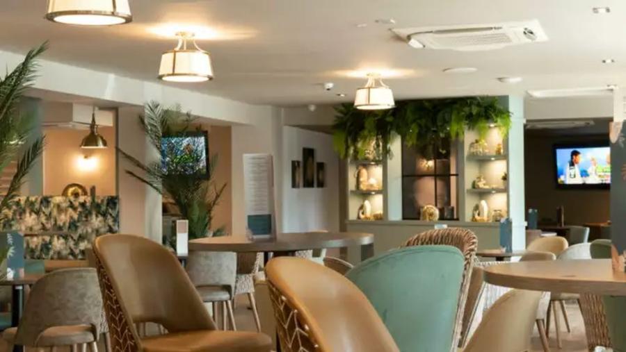 inside the restaurant at Shorefield Country Park
