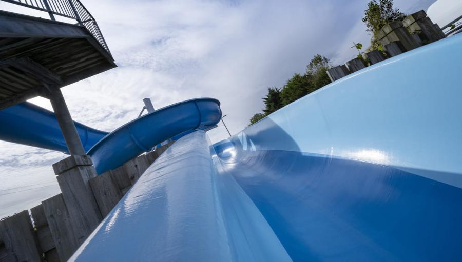 water slides at Breydon Water Holiday Park