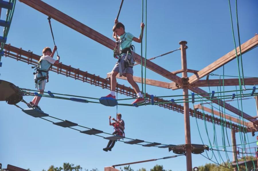 high ropes course at Cleethorpes Beach Holiday Park