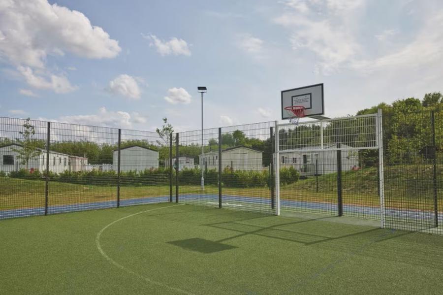 football and basketball pitch at Cleethorpes Beach Holiday Park