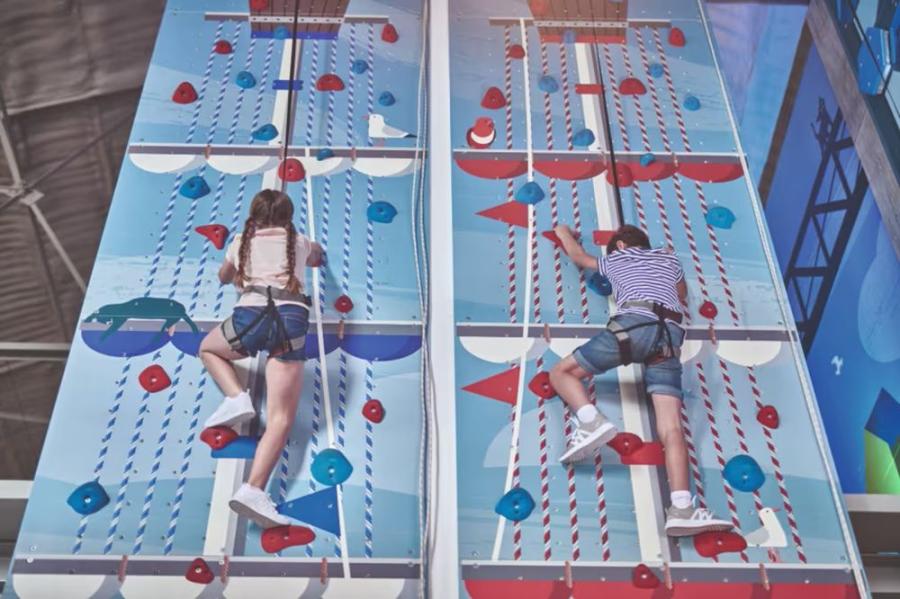 climbing lessons and wall at Craig Tara Holiday Park