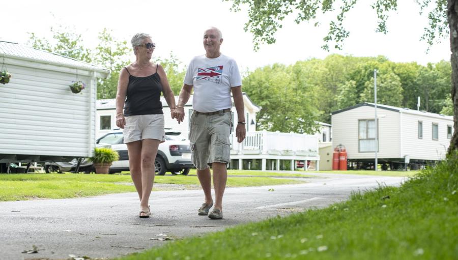 lodges and caravans at Cresswell Towers Holiday Park