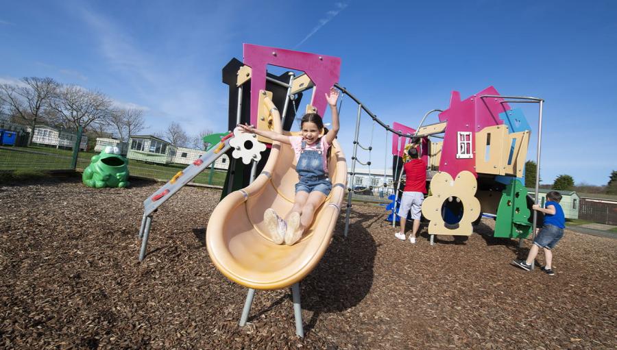 adventure playground at Cresswell Towers Holiday Park