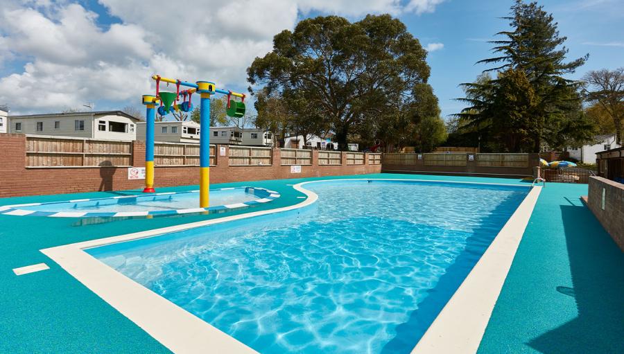 splash area and pool at Languard Holiday Park