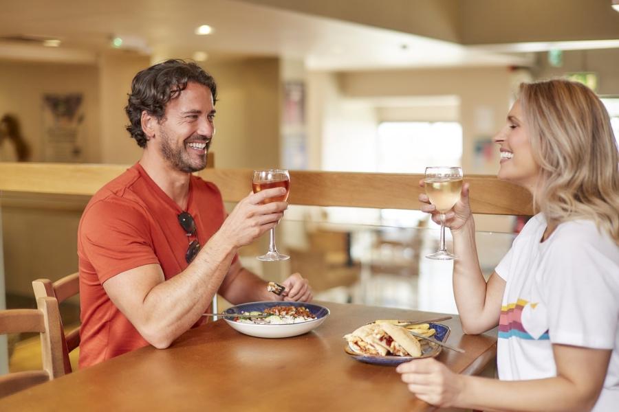 family meals at Lower Hyde Holiday Park
