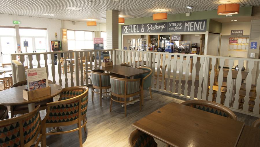 seating area near the bar at Ocean Edge Holiday Park