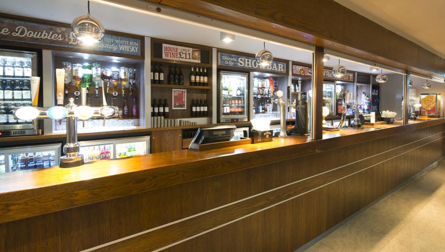 main bar in the entertainment venue at Ocean Edge Holiday Park