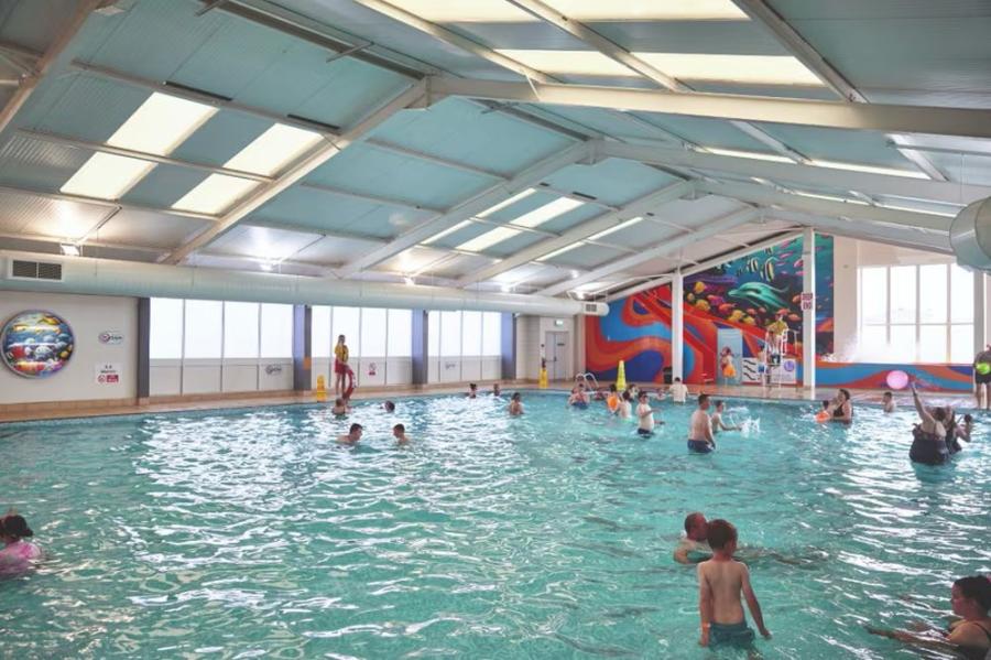 Blue Dolphin indoor swimming pool at the Filey caravan park