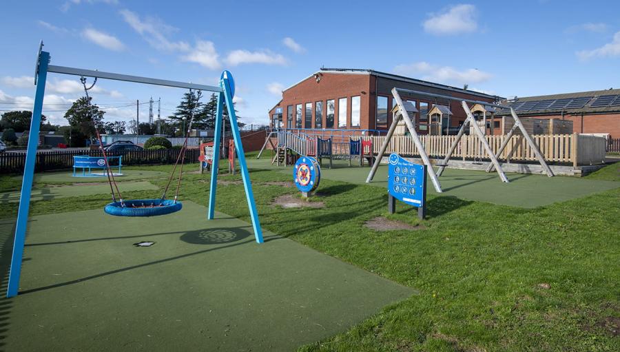 swings outside at Valley Farm Holiday Park