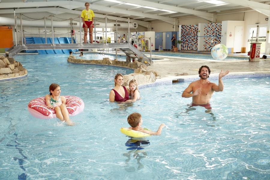 indoor swuimming pool at Nodes Point Holiday Park