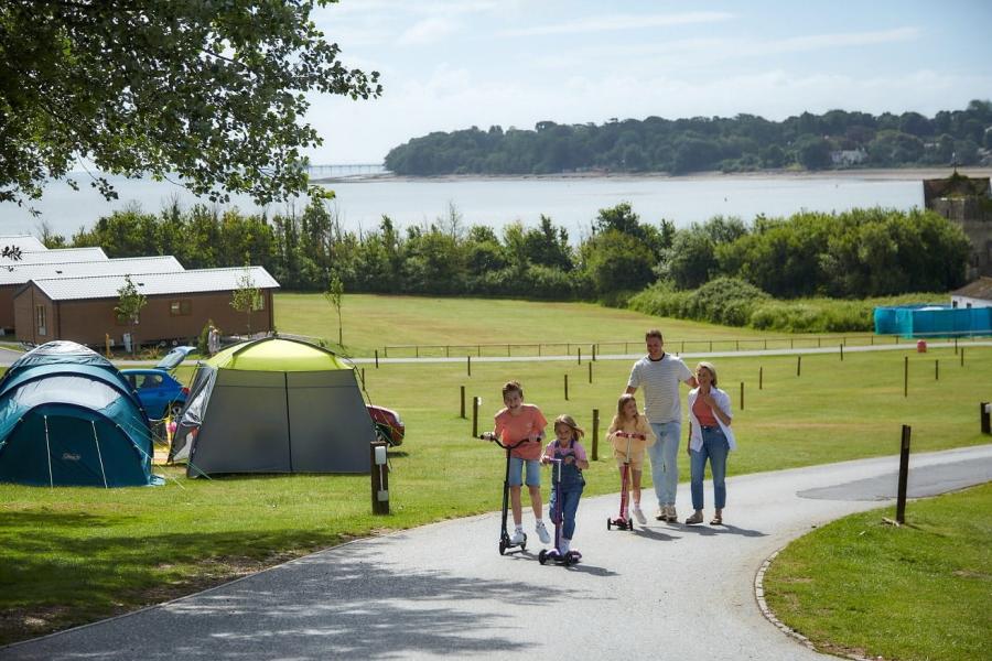 view from the camp grounds at Nodes Point Holiday Park