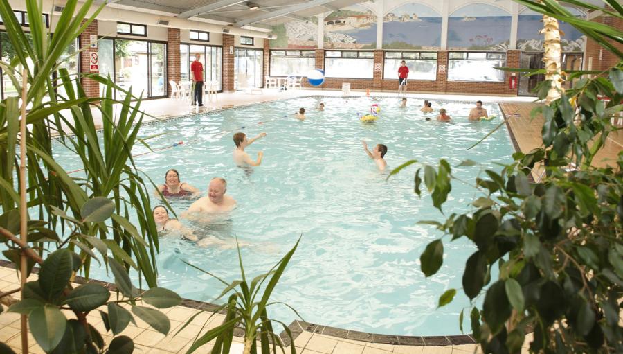 full view of the indoor pool at St Margaret’s Bay Holiday Park