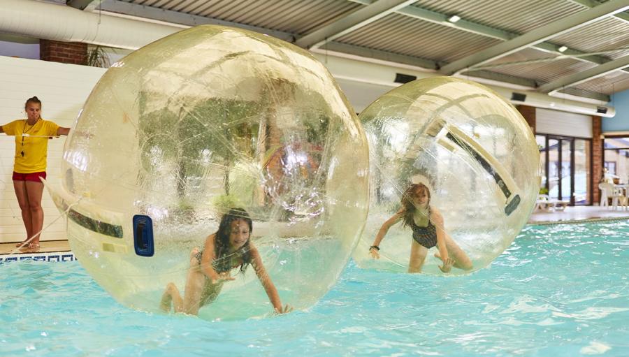 water zorbs fun in the pools