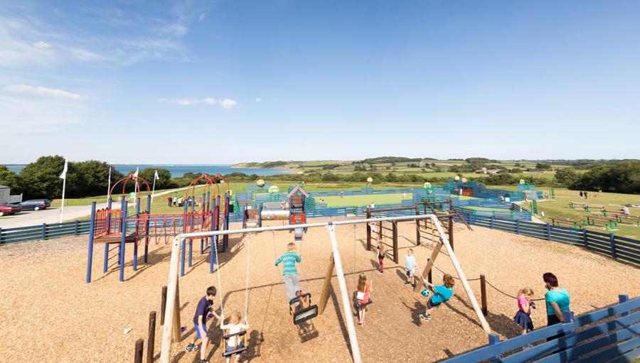 large outdoor adventure playground at Thorness Bay Holiday Park