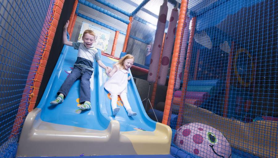 kids soft play area with slides