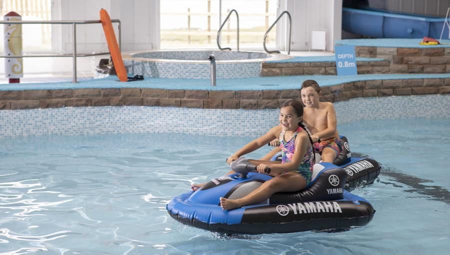 soft jet skis in the indoor pool