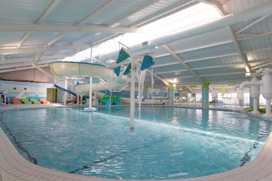 Presthaven Beach Resort indoor swimming pool with flume