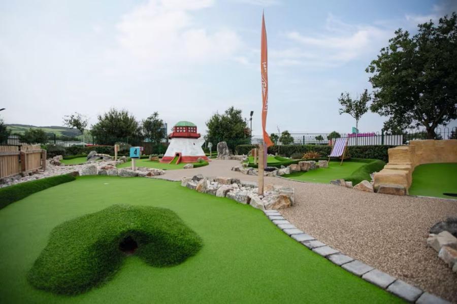 the adventure golf course at Presthaven Beach Resort