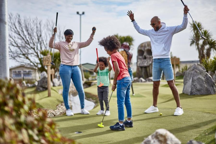 adventure golf course at Treco Bay Holiday Park