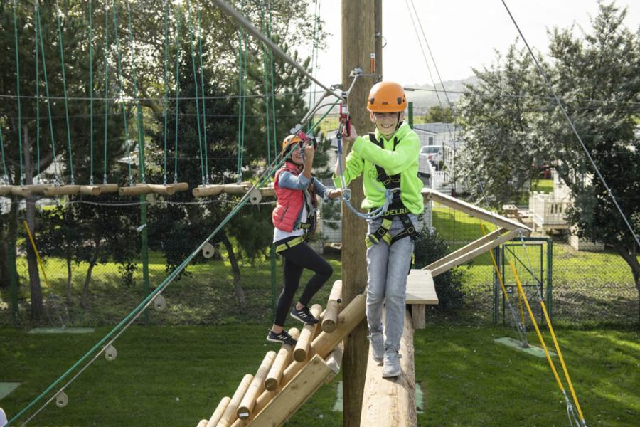 the high rope course at Ty Mawr Holiday Park