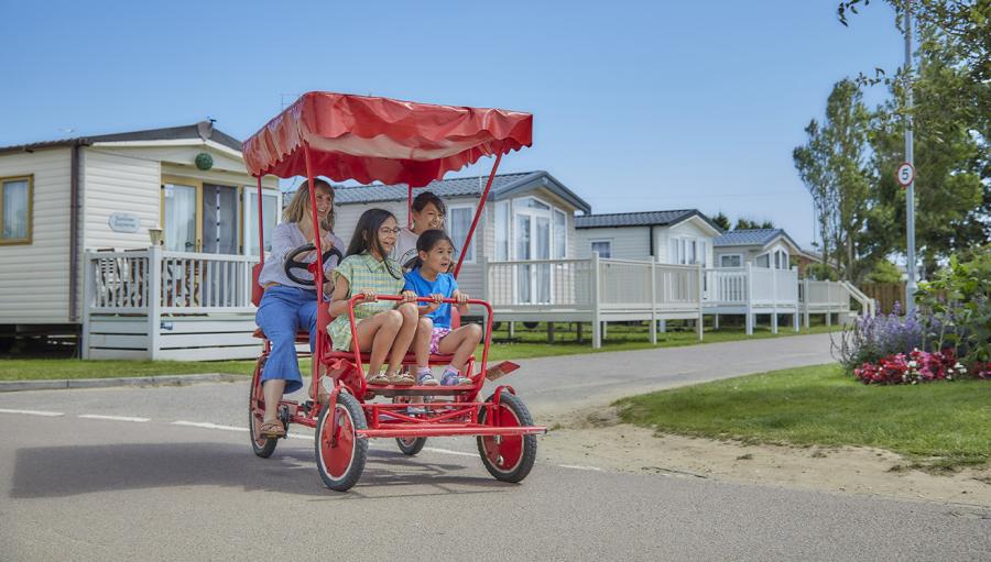 exploring the park at California Cliffs Holiday Park