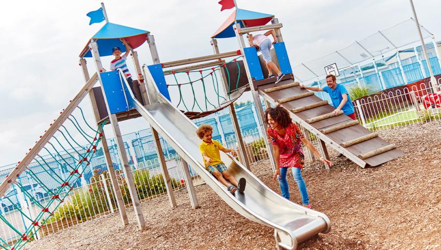 the adventure playground at California Cliffs Holiday Park