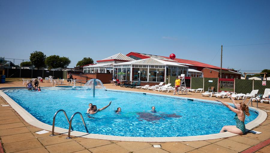 The outdoor swimming pool at Cherry Tree Holiday Park