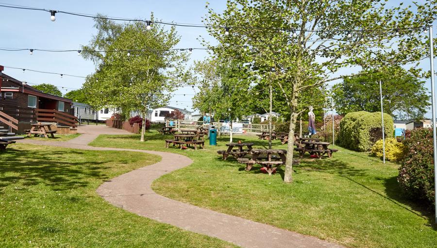 walking around the park at Cherry Tree Holiday Park