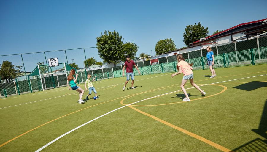 the sports area at Cherry Tree Holiday Park