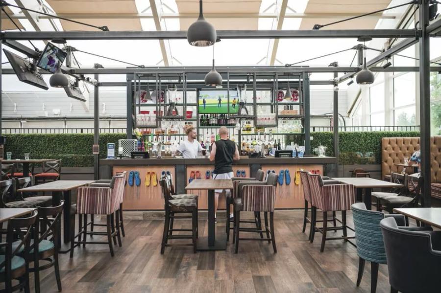 the restaurant at Haggerston Castle Holiday Park