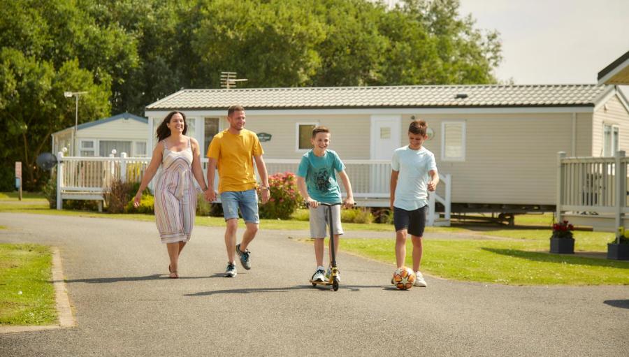 caravans in Hunstanton by the beach